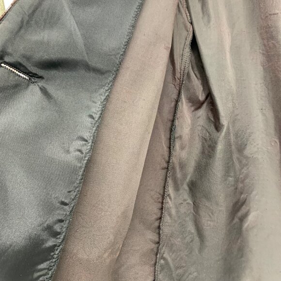 Vtg Velvet Blazer Jacket Très Paquette Byer M Black Green Gold Shoulder Pads 80s - Picture 6 of 13